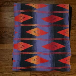 Vintage Beacon Blanket 88x89 Camp American Southwest Tribal Lodge Usa Diamonds