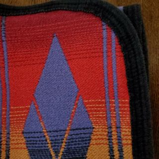 Vintage Beacon Blanket 88x89 Camp American Southwest Tribal Lodge USA Diamonds 3