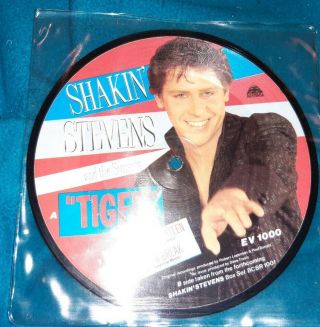 Shakin Stevens & The Sunsets Tiger 7 " Vinyl Record Picture Disc 45rpm☆