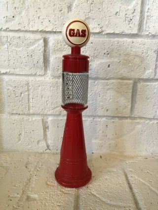 Vintage Avon Remember When Gas Pump 4 Oz Bottle Empty Mens Collectible Red