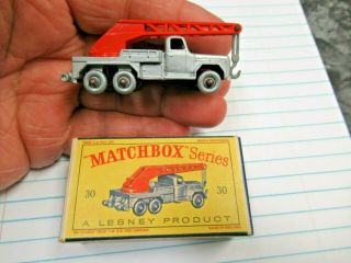 Vintage Lesney Matchbox Spw 30 6 - Wheel Crane Truck & Box
