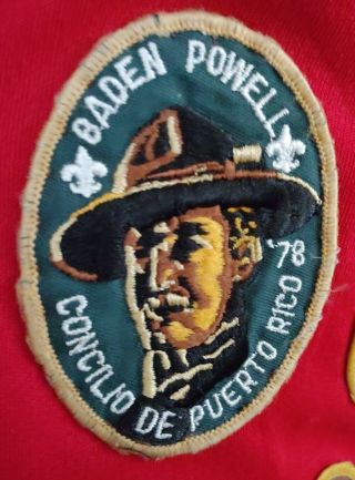 Concilio De Puerto Rico Camp Guajataka Baden Powell Patch 1978 Vintage Bsa