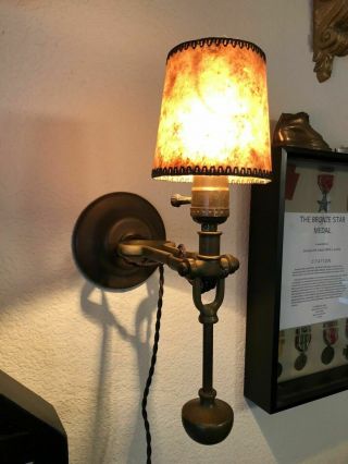 Vintage Brass Gimbal Lamp,  Royal Navy,  Maritime,  Steampunk