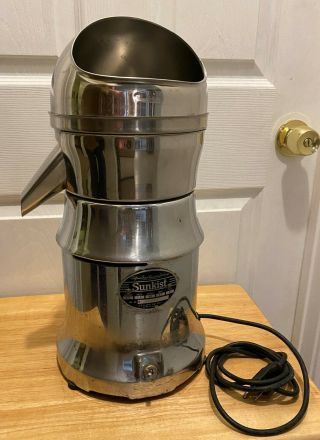 Vintage Sunkist Juicer Stainless Steel Electric Commercial Art Deco