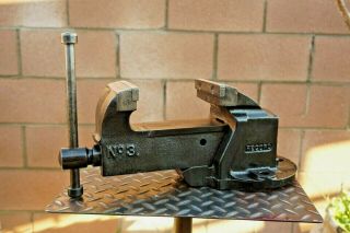 VINTAGE RECORD No.  3 MACHINIST BENCH VISE,  4  JAWS,  33 LBS VICE MADE IN ENGLAND 2