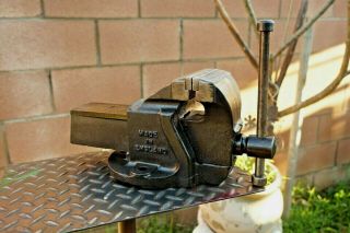 VINTAGE RECORD No.  3 MACHINIST BENCH VISE,  4  JAWS,  33 LBS VICE MADE IN ENGLAND 3