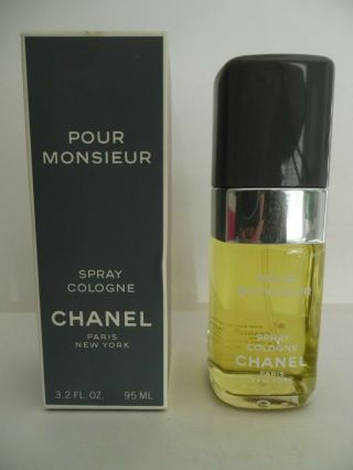 Chanel Vintage Pour Monsieur 3.  2 Fl.  Oz.  95 Ml Spray Cologne Paris York