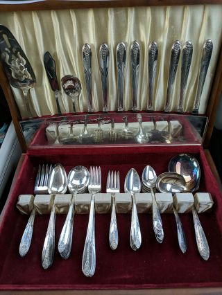 Vintage National Silver Co Flatware Silverware Set • Princess Royal Pattern 1930