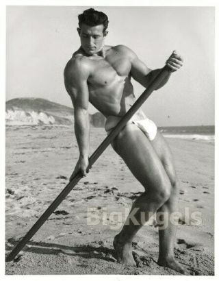 1950 Vintage Bruce Male Nude Wrestler Bob Mccune Bodybuilder Musclebeefcake