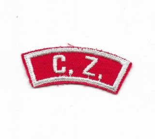 1952 - 1976 Canal Zone C.  Z.  Rws Red And White State Strip Boy Scout Of America Bsa