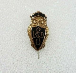 Antique Vintage Fraternal Order Of Owls Lapel Pin Pinback