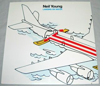 Neil Young Landing On Water 1986 Vinyl Lp Promo Record 1st Ed.  Album