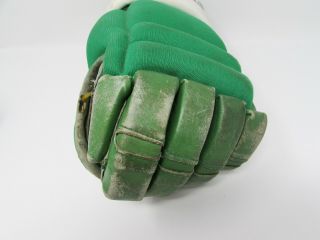 Vintage KOHO Hockey Gloves GL5 GL4 Green Made in Finland Man Cave Decor 3