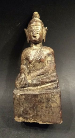 Antique Wooden Buddha - Thailand - 19th Century Or Earlier Old And Antique
