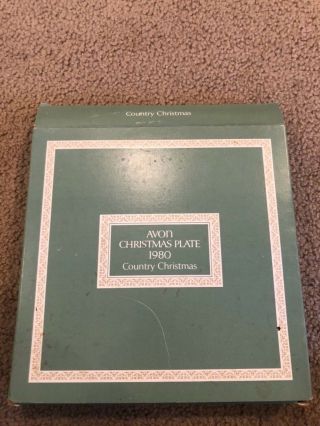 Avon Ceramic Christmas Plate - Country Christmas - 1980