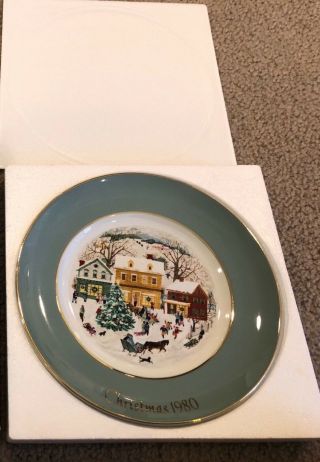 Avon Ceramic Christmas Plate - Country Christmas - 1980 2