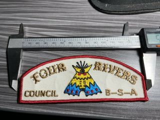 Four Rivers Council Shoulder Patch Csp T - 1 1st Issue Paducah Kentucky Merged Bsa