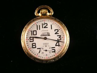 Vintage Arnex Incabloc Pocket Watch Swiss Made 17 Jewel Railroad Train