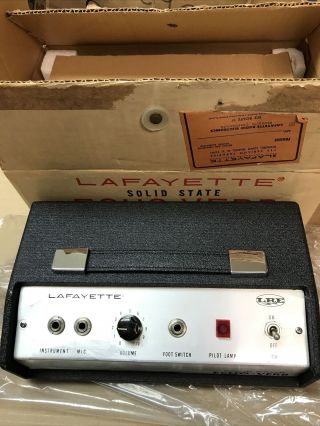 Vintage Lafayette Echo Verb Reverberation Amplifier With Box
