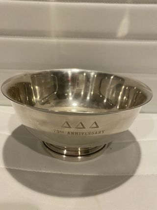 Silver Bowl,  Tri - Delta,  75th Anniversary