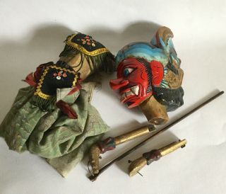 Vintage Wayang Golek Indonesian Javanese Puppet Missing One Arm Spares Repairs 2