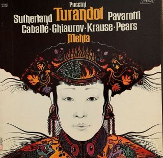 Puccini: Turandot - Sutherland Pavarotti Caballe Ghiaurov Kruase Pears Vinyl