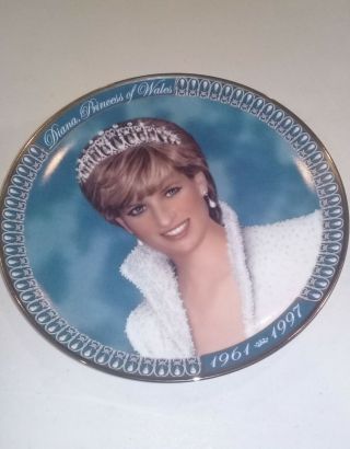 Collectible " A Tribute To Princess Diana " Franklin Limited Edition Plate