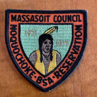 Bsa Massasoit Council Camp Noquochoke Scout Reservation 50th Anniversary Patch