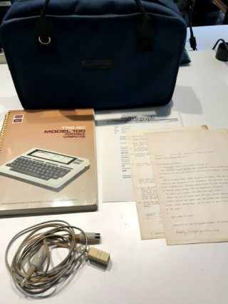 Tandy TRS - 80 model 100 vintage portable computer,  serviced,  with history 2