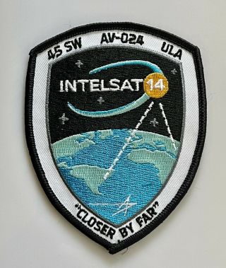 Ula Atlas V Av - 024 Intelsat 14 Space Launch Vehicle Mission Patch 4”.