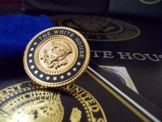 Tie Clip - Tie Bar - White House 24k Gold Plated - Presidential Seal