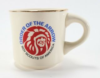 Vintage Order Of The Arrow Oa Chief Logo Boy Scouts Of America Coffee Mug Cup