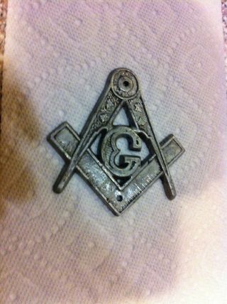 Vintage Freemason Masonic Lodge Symbol Sculpture Plaque