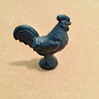 Vintage Miniature Cast Iron Rooster Figurine