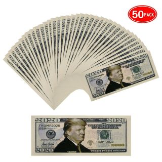 Trump Money Pack Of 50 - Donald Trump 2020 Re - Election Presidential Dollar Bi.
