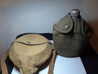 Vintage 1960s Boy Scouts Of America Official Canteen & Mess Kit (pot Pans Cup)