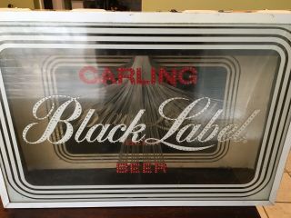 Vintage Carling Black Label Fiber Optic Motion Beer Sign - Does Not Light