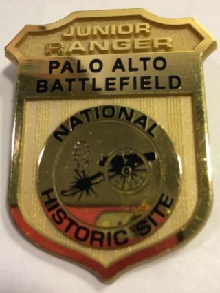 Palo Alto Battlefield National Historical Site Junior Park Ranger Badge Plastic
