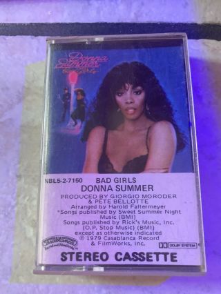 Donna Summer Bad Girls Cassette 1979 Classic Vintage Disco