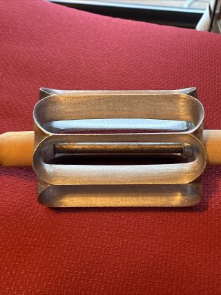 VINTAGE HAUPT CUTTERS DONUT AND BUN CUTTER SIZE 1 1/2 X 5.  MADE IN ILLINOIS 2
