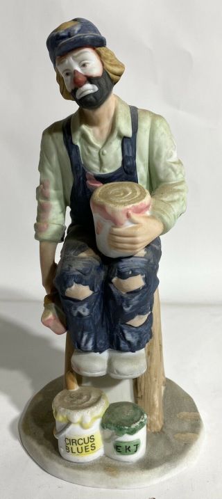 Emmett Kelly Jr Clown With Paint Cans Figurine By Flambro