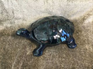Vintage Van Briggle Art Pottery Turtle Trinket Box Colorado Springs Signed