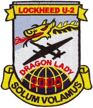 USAF 1st RECONNAISSANCE SQ - U - 2 DRAGON LADY - 2000 HOURS - VEL PATCH 2