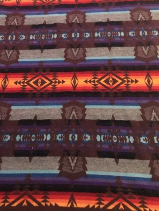 Vintage Pendleton Beaver State Robes And Shawls Blanket 74x42 Vibrant Wool Aztec