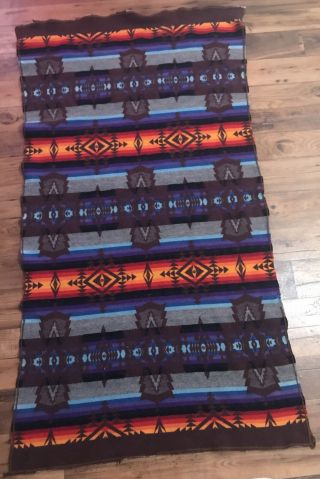 Vintage Pendleton Beaver State Robes And Shawls Blanket 74x42 Vibrant Wool Aztec 2
