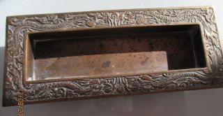 Vintage Chinese Bronze Pencil Holder With Dragon Motif