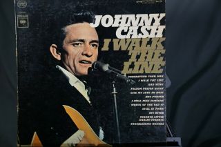 1964 Johnny Cash I Walk The Line Vinyl Lp Record Columbia Records Cs 8990
