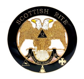 Deluxe Scottish Rite Consistory Car Emblem 3 Inch Gold Cd8