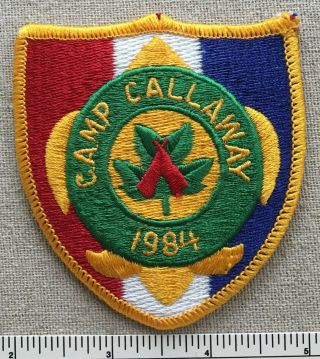 Vintage 1984 Camp Callaway Boy Scout Badge Patch Chatahoochee Council Bsa Shield