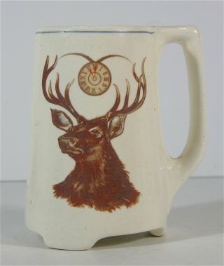 1910s Bpoe Elks Roseville Pottery Beer Mug Tankard Elk & 11 O 